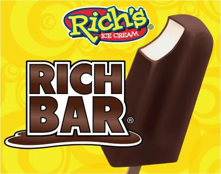 Rich's Rich Bar — vanilla bar under a thick chocolate shell.